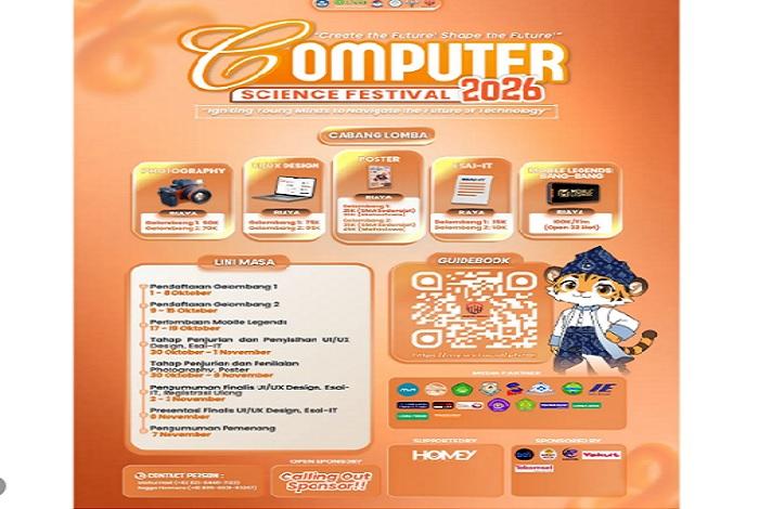 Himalkom Unri Perluas Cakupan Peserta Computer Science Festival 2026 hingga Internasional